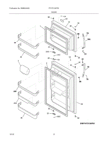 03 - Doors parts for Frigidaire Refrigerator FFHT2126PS1 / from AppliancePartsPros.com
