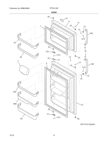 03 - Doors parts for Frigidaire Refrigerator FFTR2126PS2 / from AppliancePartsPros.com