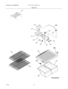 07 - Shelves parts for Frigidaire Refrigerator FFHT1713LQB / from AppliancePartsPros.com