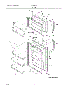 03 - Doors parts for Frigidaire Refrigerator FFTR2126PS1 / from AppliancePartsPros.com