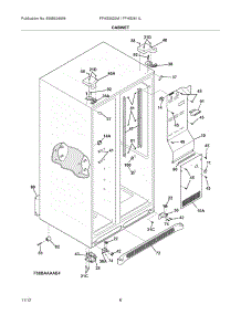 07 - Cabinet parts for Frigidaire Refrigerator FFSS2622NW0 / from AppliancePartsPros.com