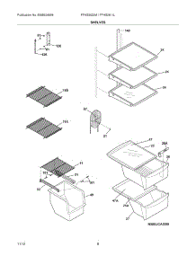 09 - Shelves parts for Frigidaire Refrigerator FFSS2622NB0 / from AppliancePartsPros.com
