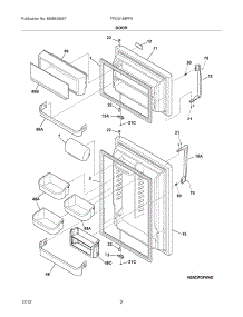 03 - Doors parts for Frigidaire Refrigerator FPUI2188PF0 / from AppliancePartsPros.com