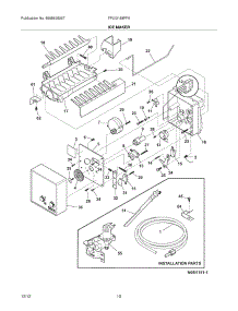 11 - Ice Maker parts for Frigidaire Refrigerator FPUI2188PF0 / from AppliancePartsPros.com