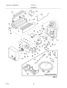 19 - Ice Maker parts for Frigidaire Refrigerator FFHS2313LE8 / from AppliancePartsPros.com