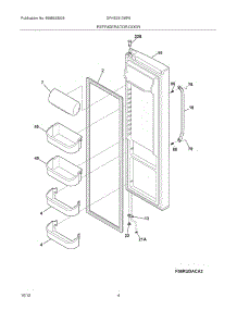 05 - Refrigerator Door parts for Frigidaire Refrigerator DFHS2313MF6 / from AppliancePartsPros.com