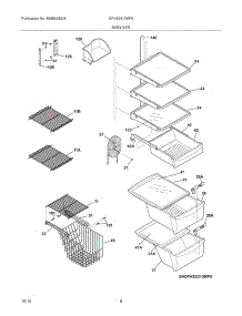 09 - Shelves parts for Frigidaire Refrigerator DFHS2313MF6 / from AppliancePartsPros.com