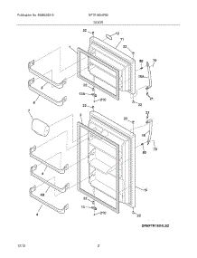 03 - Doors parts for Frigidaire Refrigerator NFTR18X4PS0 / from AppliancePartsPros.com