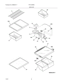 07 - Shelves parts for Frigidaire Refrigerator FFHI1826PS0 / from AppliancePartsPros.com