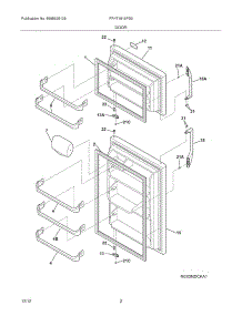 03 - Doors parts for Frigidaire Refrigerator FFHT1816PS0 / from AppliancePartsPros.com