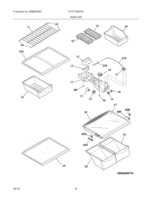 07 - Shelves parts for Frigidaire Refrigerator CFHT1842PS0 / from AppliancePartsPros.com