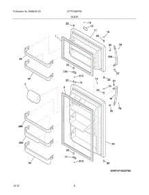 03 - Doors parts for Frigidaire Refrigerator CFTR1826PS0 / from AppliancePartsPros.com