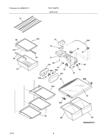 07 - Shelves parts for Frigidaire Refrigerator FGHT1846PF0 / from AppliancePartsPros.com