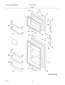 03 - Doors parts for Frigidaire Refrigerator FFHT1826PS0 / from AppliancePartsPros.com