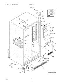 07 - Cabinet parts for Frigidaire Refrigerator FFHS2611LW7 / from AppliancePartsPros.com