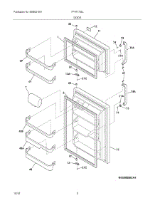 03 - Doors parts for Frigidaire Refrigerator FFHT1725LKC / from AppliancePartsPros.com