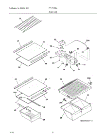07 - Shelves parts for Frigidaire Refrigerator FFHT1725LKC / from AppliancePartsPros.com