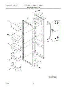 05 - Refrigerator Door parts for Frigidaire Refrigerator FFHS2622MM6 / from AppliancePartsPros.com