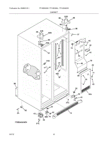 07 - Cabinet parts for Frigidaire Refrigerator FFHS2622MM6 / from AppliancePartsPros.com