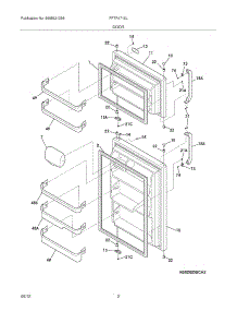 03 - Doors parts for Frigidaire Refrigerator FFTR1715LBD / from AppliancePartsPros.com