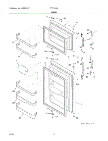 03 - Doors parts for Frigidaire Refrigerator FFTR2126LS8 / from AppliancePartsPros.com