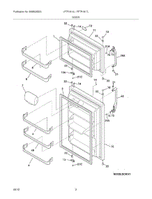 03 - Doors parts for Frigidaire Refrigerator LFTR1814LBA / from AppliancePartsPros.com