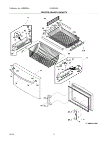 03 - Freezer Drawer, Baskets parts for Frigidaire Refrigerator LGUB2642LE9 / from AppliancePartsPros.com