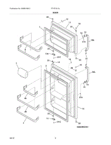 03 - Doors parts for Frigidaire Refrigerator FFHT1513LS9 / from AppliancePartsPros.com