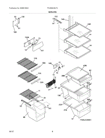 09 - Shelves parts for Frigidaire Refrigerator FGUS2645LF3 / from AppliancePartsPros.com