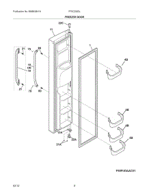 03 - Freezer Door parts for Frigidaire Refrigerator FFSC2323LE6 / from AppliancePartsPros.com