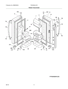 05 - Fresh Food Doors parts for Frigidaire Refrigerator FGHB2844LEG / from AppliancePartsPros.com