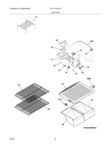 07 - Shelves parts for Frigidaire Refrigerator CFHT1513LZ8 / from AppliancePartsPros.com