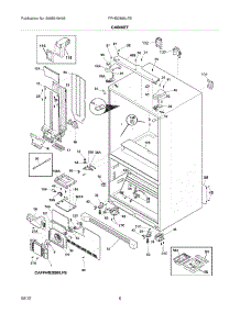 07 - Cabinet parts for Frigidaire Refrigerator FPHB2899LFB / from AppliancePartsPros.com