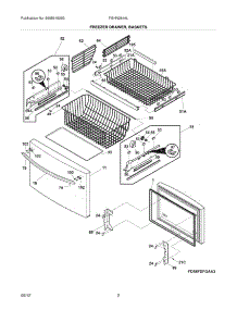03 - Freezer Drawer, Baskets parts for Frigidaire Refrigerator FGHN2844LP8 / from AppliancePartsPros.com