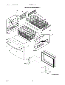 03 - Freezer Drawer, Baskets parts for Frigidaire Refrigerator FGHB2846LF3 / from AppliancePartsPros.com