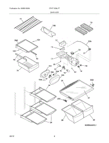07 - Shelves parts for Frigidaire Refrigerator CFHT1826LP7 / from AppliancePartsPros.com
