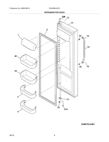 05 - Refrigerator Door parts for Frigidaire Refrigerator DGUS2645LF3 / from AppliancePartsPros.com