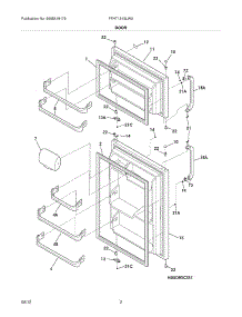 03 - Doors parts for Frigidaire Refrigerator FFHT1513LWA / from AppliancePartsPros.com