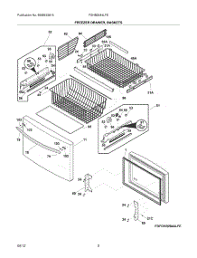 03 - Freezer Drawer, Baskets parts for Frigidaire Refrigerator FGHB2844LFE / from AppliancePartsPros.com