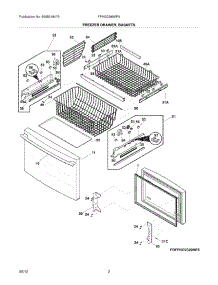 03 - Freezer Drawer / Baskets parts for Frigidaire Refrigerator FPHG2399MF6 / from AppliancePartsPros.com