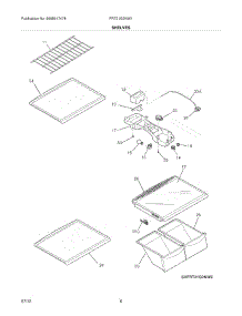 07 - Shelves parts for Frigidaire Refrigerator FRT21G2NW1 / from AppliancePartsPros.com