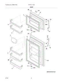 03 - Doors parts for Frigidaire Refrigerator FFHT2117LS5 / from AppliancePartsPros.com