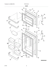 03 - Doors parts for Frigidaire Refrigerator FGHT2134KB7 / from AppliancePartsPros.com
