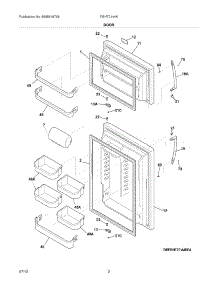 03 - Doors parts for Frigidaire Refrigerator FGHT2144KR7 / from AppliancePartsPros.com