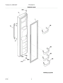 03 - Freezer Door parts for Frigidaire Refrigerator FFSC2323LP6 / from AppliancePartsPros.com