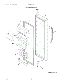05 - Refrigerator Door parts for Frigidaire Refrigerator FFSC2323LP6 / from AppliancePartsPros.com