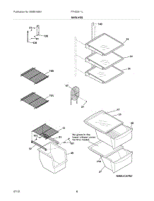 09 - Shelves parts for Frigidaire Refrigerator FFHS2611LB6 / from AppliancePartsPros.com
