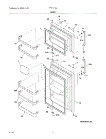 03 - Doors parts for Frigidaire Refrigerator FFTR1715LBC / from AppliancePartsPros.com