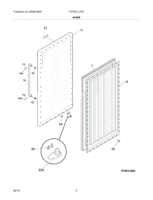 03 - Door parts for Frigidaire Freezer FCFS201LFB4 / from AppliancePartsPros.com