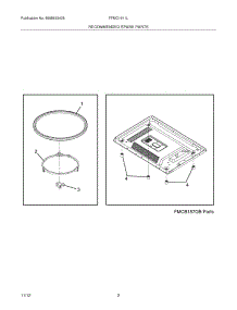 03 - Recommended Spare Parts parts for Frigidaire Microwave FFMO1611LS / from AppliancePartsPros.com